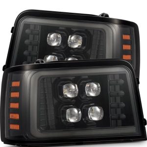 Alpharex USA Headlight Assembly, Nova-Series, Projector Beam with White/ Amber Daytime Running Light and Amber Sequential Turn Signal Light – 880269