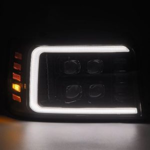 Alpharex USA Headlight Assembly, Nova-Series, Projector Beam with White/ Amber Daytime Running Light and Amber Sequential Turn Signal Light – 880269