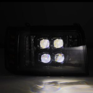 Alpharex USA Headlight Assembly, Nova-Series, Projector Beam with White/ Amber Daytime Running Light and Amber Sequential Turn Signal Light – 880269