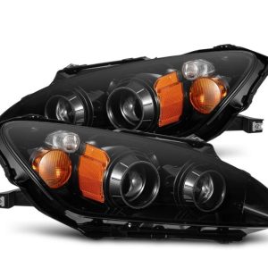 Alpharex USA Headlight Assembly, Luxx-Series, Projector Beam with White/ Amber Daytime Running Light and Amber Sequential Signal – 880270
