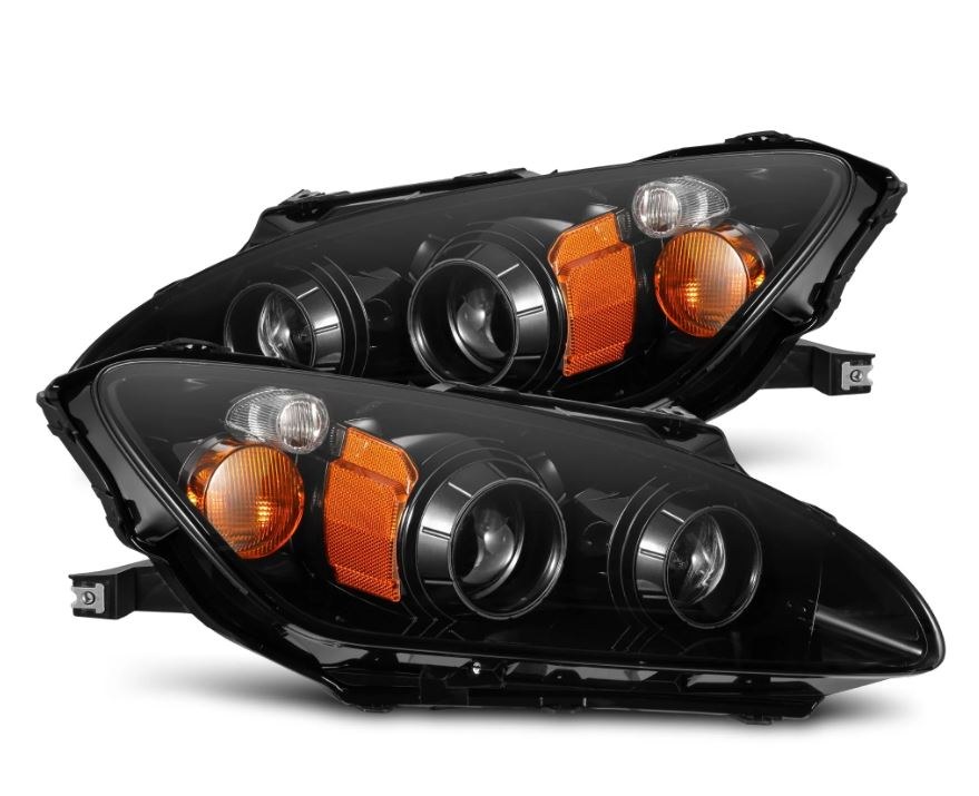 Alpharex USA Headlight Assembly, Luxx-Series, Projector Beam with White/ Amber Daytime Running Light and Amber Sequential Signal – 880270