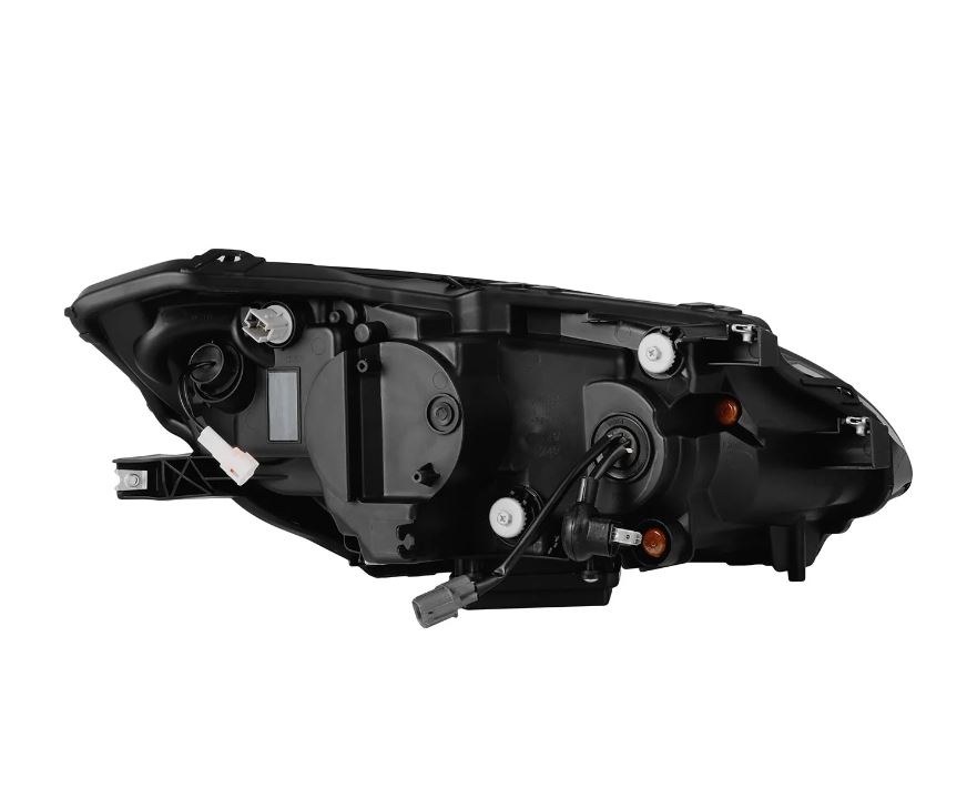 Alpharex USA Headlight Assembly, Luxx-Series, Projector Beam with White/ Amber Daytime Running Light and Amber Sequential Signal – 880270