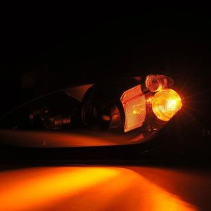 Alpharex USA Headlight Assembly, Luxx-Series, Projector Beam with White/ Amber Daytime Running Light and Amber Sequential Signal – 880270