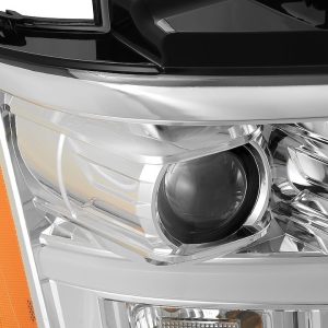 Alpharex USA Headlight Assembly, Pro-Series, Projector Beam with White Daytime Running Light/ Amber Sequential Turn Signal Light, Halogen – 880298