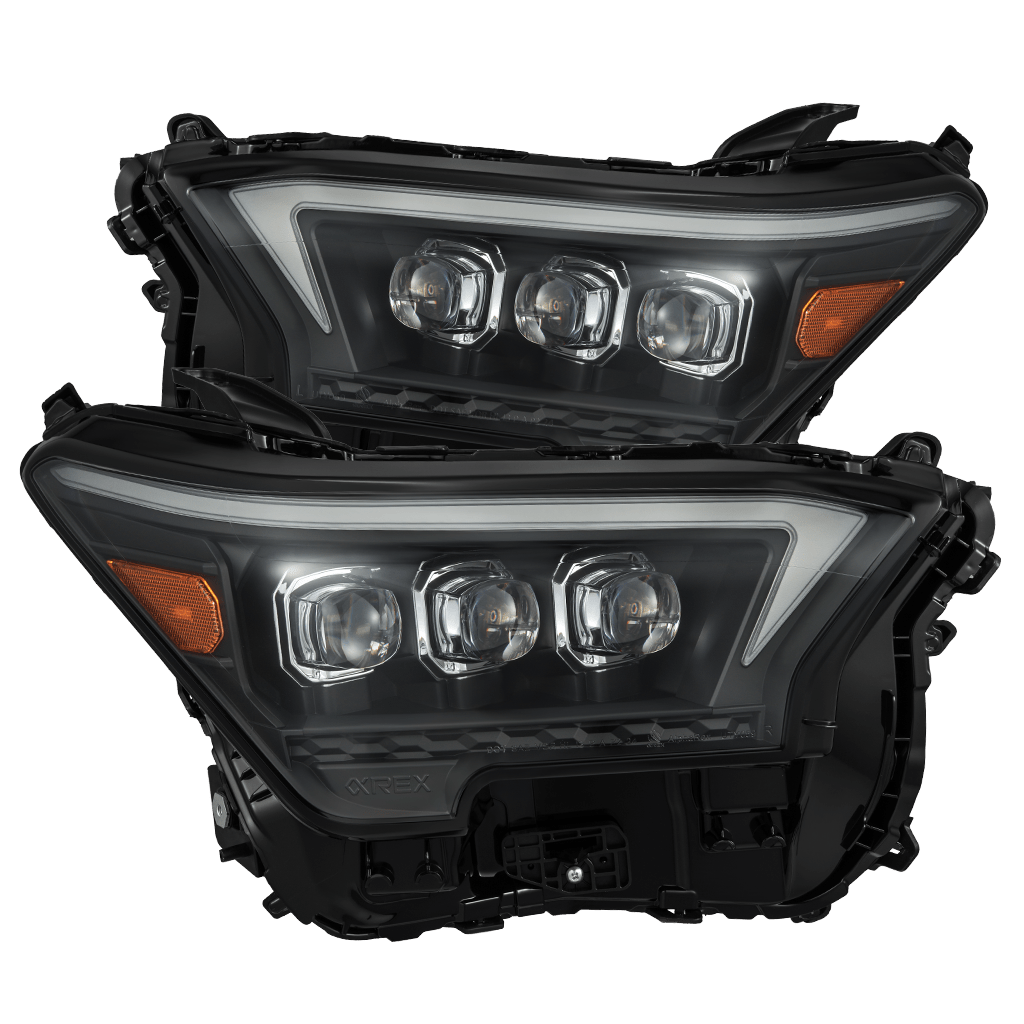 Alpharex USA Headlight Assembly, Nova-Series, Projector Beam with White/ Amber Daytime Running Light and Sequential Turn Signal Light – 880333