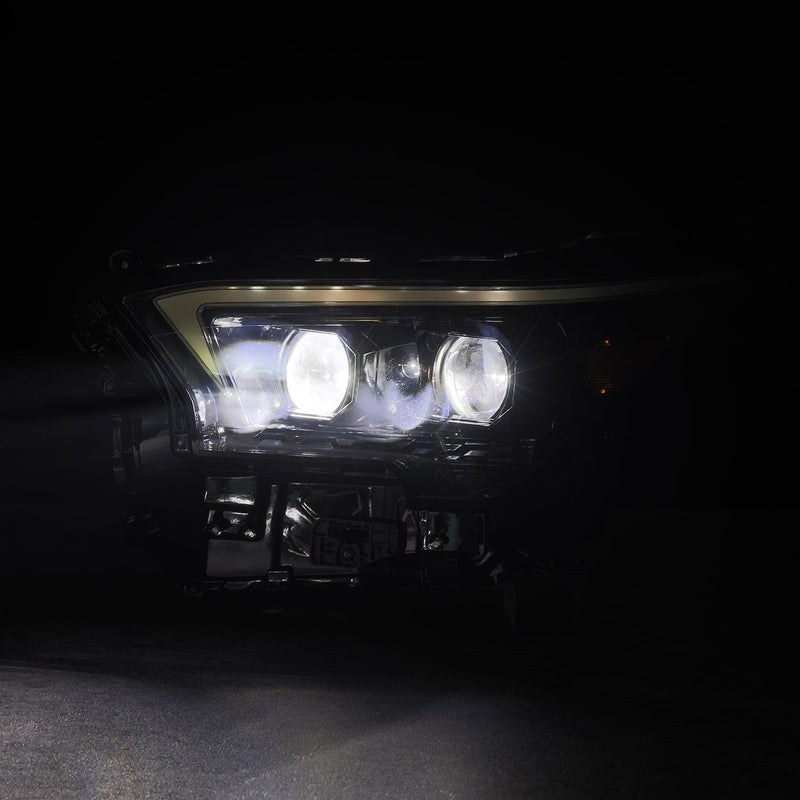 Alpharex USA Headlight Assembly, Luxx-Series, Projector Beam with White/ Amber Daytime Running Light and Amber Sequential Turn Signal Light – 880334