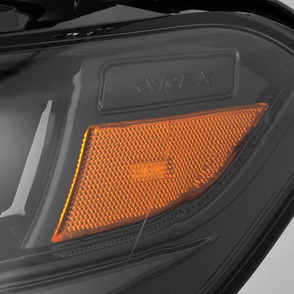 Alpharex USA Headlight Assembly, Nova-Series, Projector Beam with White/ Amber Daytime Running Light and Amber Sequential Turn Signal Light – 880349