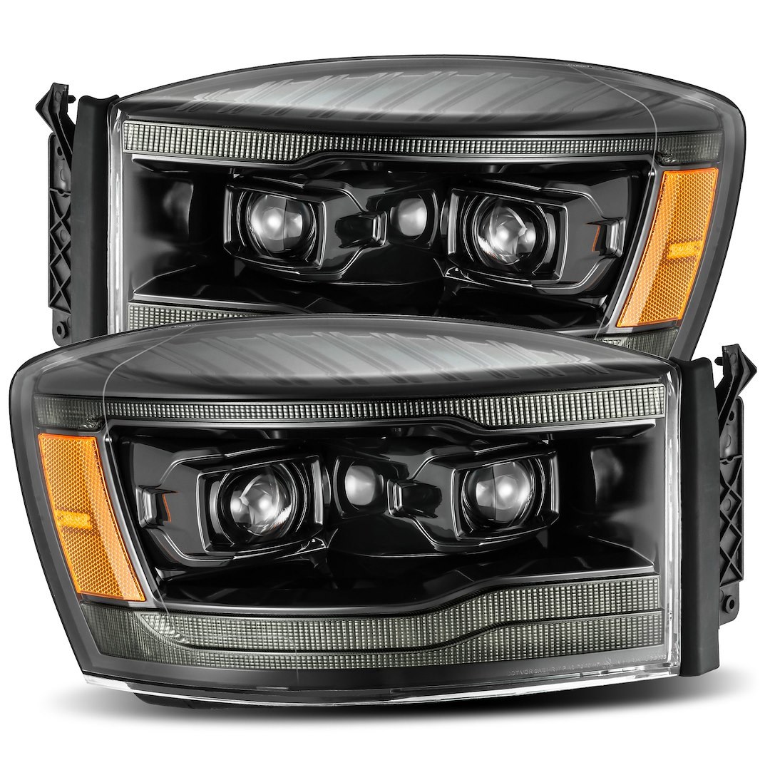 Alpharex USA Headlight Assembly, Luxx-Series, LED Bulb, Projector Beam with Daytime Running Light/ Sequential Signal – 880533