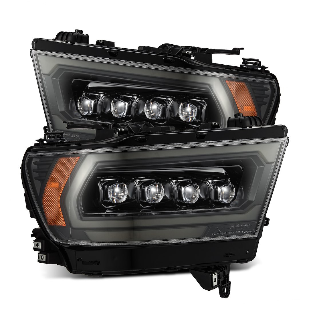 Alpharex USA Headlight Assembly, Nova-Series, Projector Beam with White/ Amber Daytime Running Light and Sequential Turn Signal – 880577