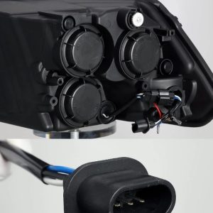 Alpharex USA Headlight Assembly, Pro-Series, Halogen Bulb, Projector Beam with Switchback Daytime Running Light/ Sequential Signal – 880593