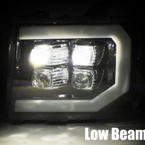 Alpharex USA Headlight Assembly, Nova-Series, LED Bulb, Projector Beam with Switchback Daytime Running Light/ Sequential Signal, 4 Osram LED – 880609