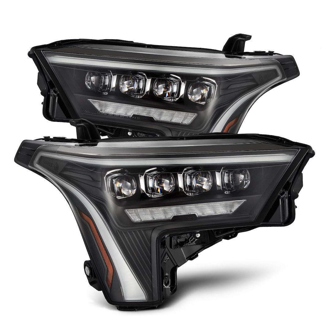 Alpharex USA Headlight Assembly, Nova-Series, LED Bulb, Projector Beam with Amber Daytime Running Light/ Amber Sequential Signal – 880872