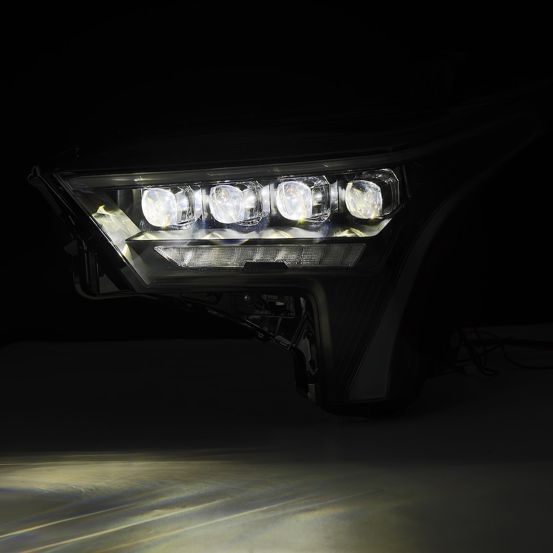 Alpharex USA Headlight Assembly, Nova-Series, LED Bulb, Projector Beam with Amber Daytime Running Light/ Amber Sequential Signal – 880872