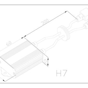 Arc Lighting Headlight Wiring Harness, Tiny Monster, For Use with H7 Bulb, Set of 2 – 20072