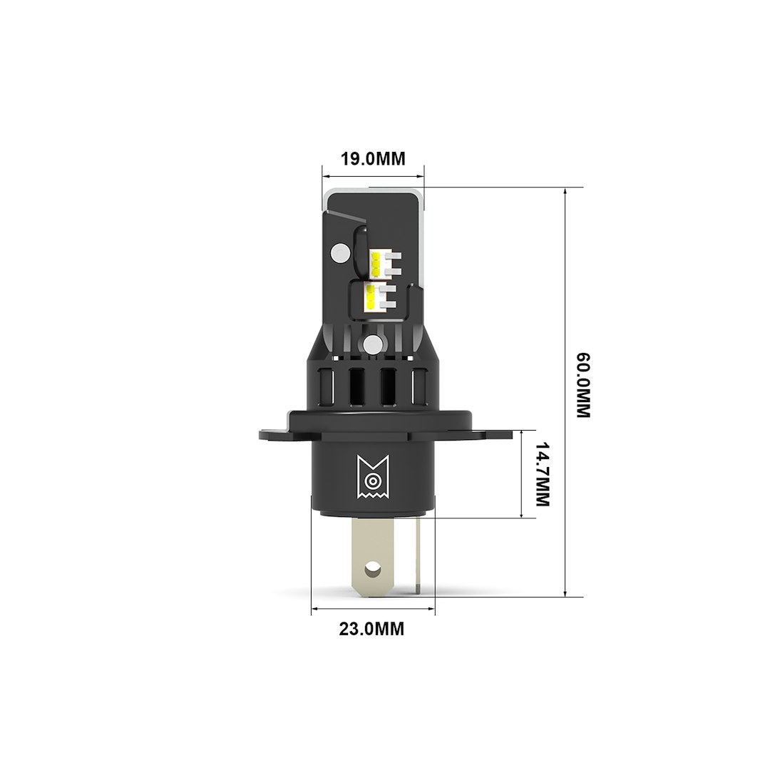 Arc Lighting Driving/ Fog Light Bulb, Tiny Monster Concept Series, H4, LED, 18 Watt, Fog Beam, 6000 Lumens, 6500K Light Color Temperature – 21041