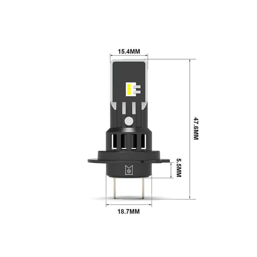 Arc Lighting Headlight Bulb, Tiny Monster Concept Series, H7, LED Bulb, 18 Watt, 7.5 to 16 Volt, 6000 Lumens, 6500K Light Color Temperature – 21071