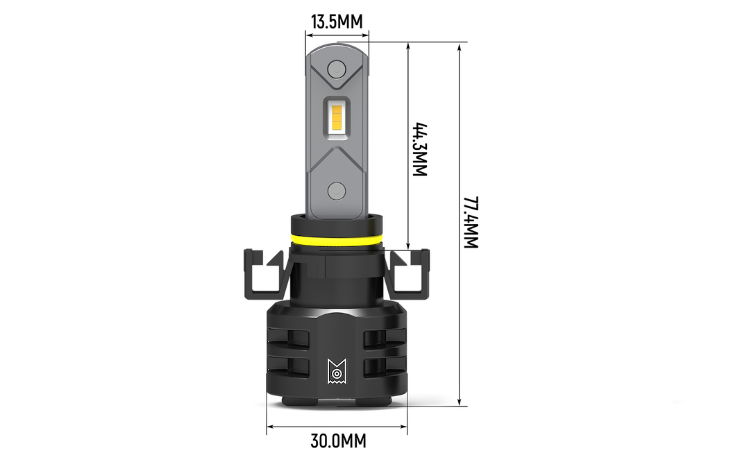 Arc Lighting Turn Signal Light Bulb – LED, Tiny Monster Concept Series, PSX24W LED, 6500K, 6000 Lumens, 18 Watt Per Bulb, 7.5 to 16 Volt DC – 21241