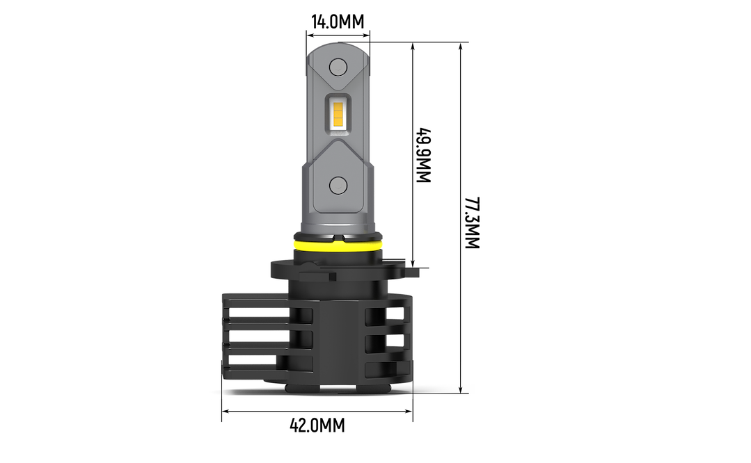 Arc Lighting Headlight Bulb, Tiny Monster Concept Series, 9005, LED Bulb, 18 Watt, 7.5 to 16 Volt, 6000 Lumens, 6500K Light Color Temperature – 21951