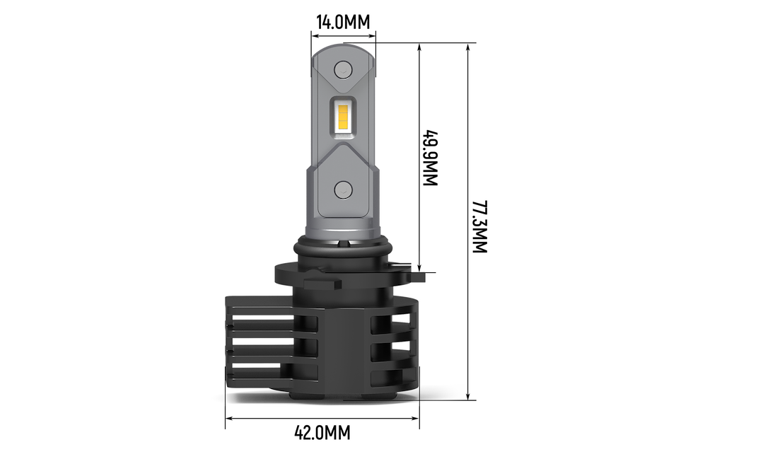 Arc Lighting Headlight Bulb, Tiny Monster Concept Series, 9006, LED Bulb, 18 Watt, 7.5 to 16 Volt, 6000 Lumens, 6500K Light Color Temperature – 21961