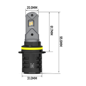 Arc Lighting Headlight Bulb, Tiny Monster Concept Series, 9007, LED Bulb, 18 Watt, 7.5 to 16 Volt, 6000 Lumens, 6500K Light Color Temperature – 21971