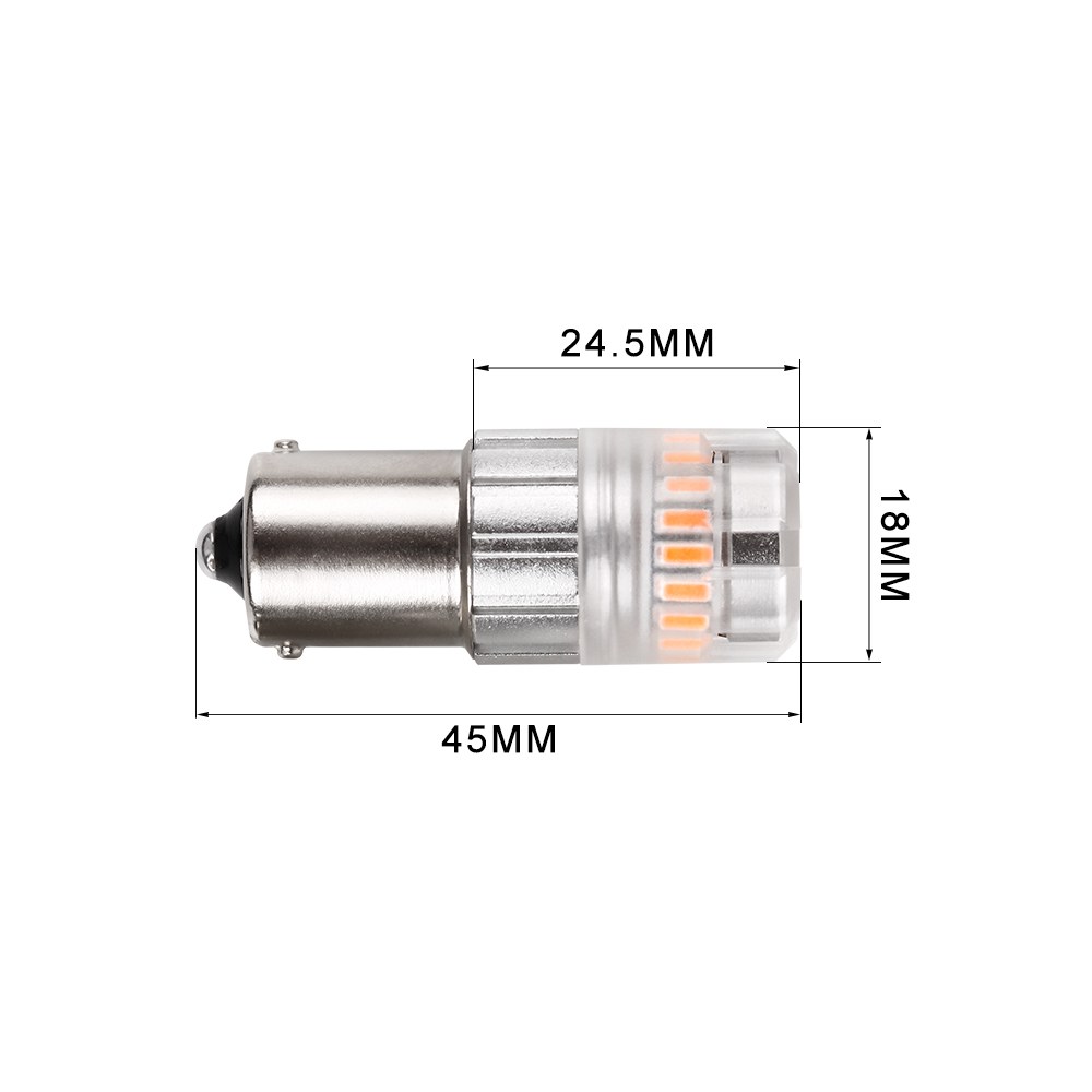 Arc Lighting Turn Signal Light Bulb – LED, Tiny Monster Eco Series, 1156 Philips 3020 High Power LED, Amber, 600 Lumens, 9 to 18 Volt DC – 3116A