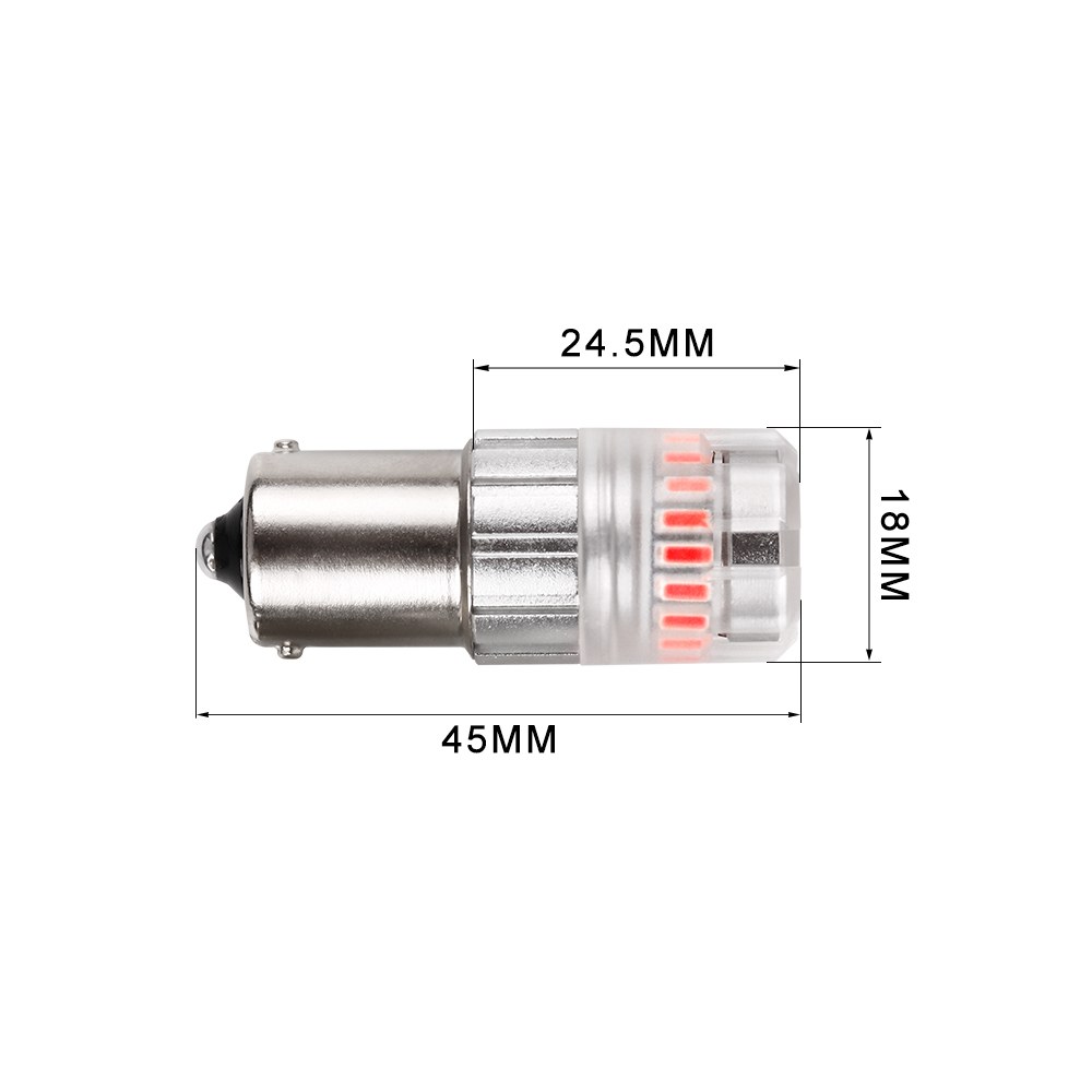 Arc Lighting Turn Signal Light Bulb – LED, Tiny Monster Eco Series, 1156 Philips 3020 High Power LED, Red, 600 Lumens, 9 to 18 Volt DC – 3116R