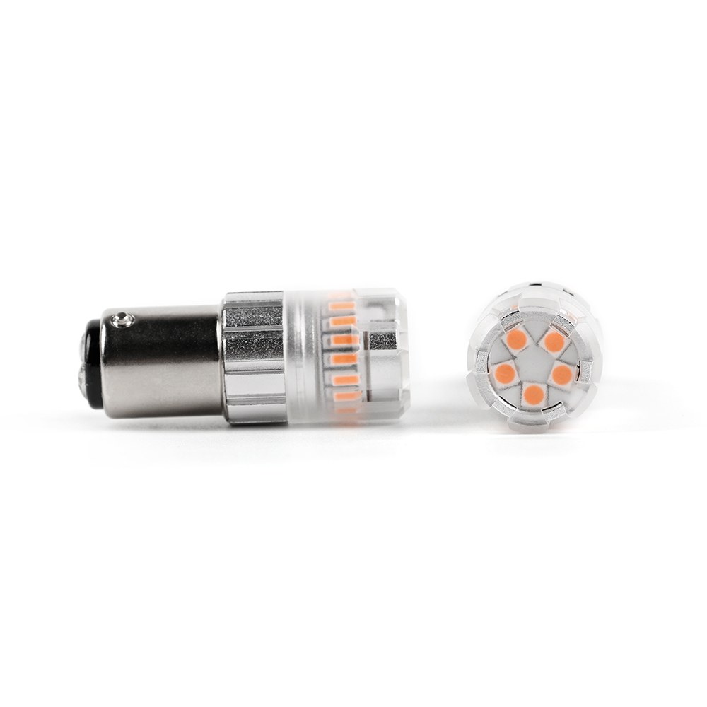 Arc Lighting Turn Signal Light Bulb – LED, Tiny Monster Eco Series, 1157 Philips 3020 High Power LED, Amber, 600 Lumens, 9 to 18 Volt DC – 3117A