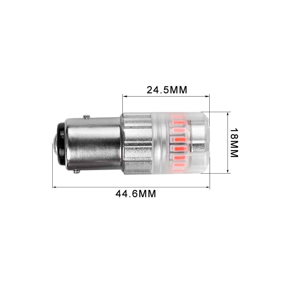 Arc Lighting Tail Light Bulb – LED, Tiny Monster Eco Series, 1157 Philips 3020 High Power LED, Red, 600 Lumens, 9 to 18 Volt DC, Set of 2 – 3117R
