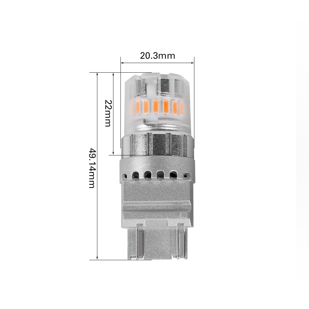 Arc Lighting Tail Light Bulb, Eco Series, WT21W Philips 3020 High Power LED, Amber, 600 Lumens, 9 to 16 Volt DC, Set of 2 – 3121A