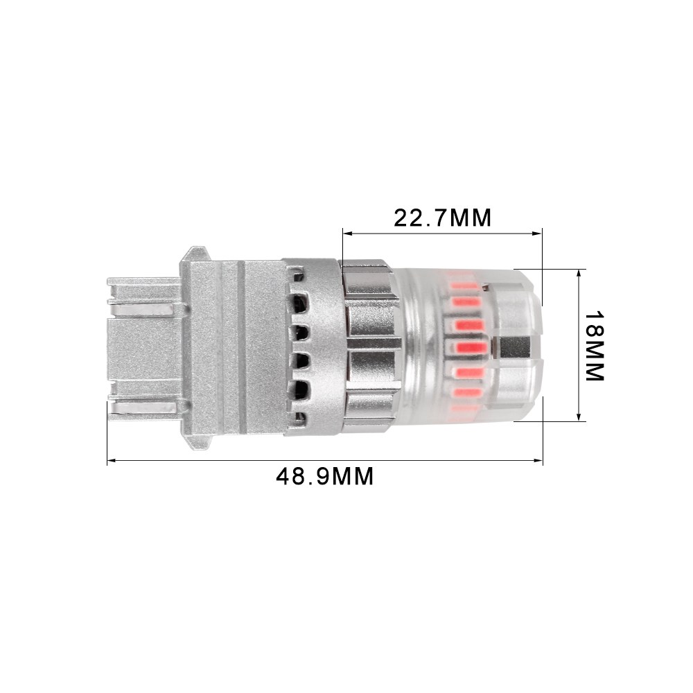Arc Lighting Tail Light Bulb – LED, Tiny Monster Eco Series, 3156/3157 Philips 3020 High Power LED, Red, 600 Lumens, 9 to 18 Volt DC, Set of 2 – 3137R