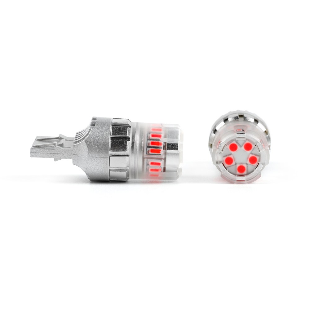 Arc Lighting Tail Light Bulb – LED, Tiny Monster Eco Series, 7440/7443 Philips 3020 High Power LED, Red, 600 Lumens, 9 to 18 Volt DC, Set of 2 – 3173R
