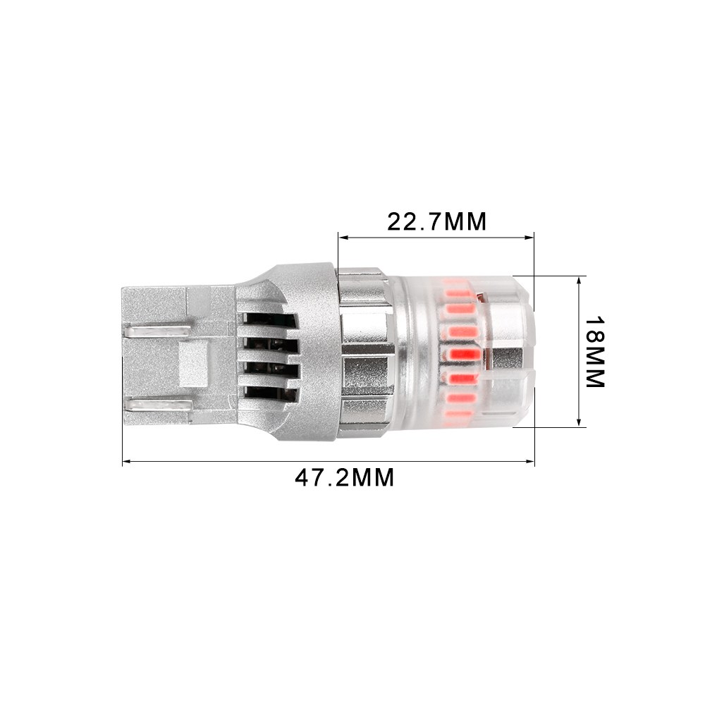 Arc Lighting Tail Light Bulb – LED, Tiny Monster Eco Series, 7440/7443 Philips 3020 High Power LED, Red, 600 Lumens, 9 to 18 Volt DC, Set of 2 – 3173R