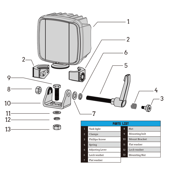 Arc Lighting Work Light, Work Pod Task Max, For Any Jobsite, 4 Inch X 4 Inch Square, Pedestal Mount – BB45082