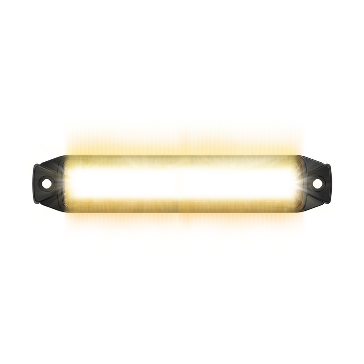 Arc Lighting Warning Light, 4.9 Inch Length X 0.79 Inch Width X 0.94 Inch Height, Mini Bar, Strobe, Clear Polycarbonate Lens – BB6010A