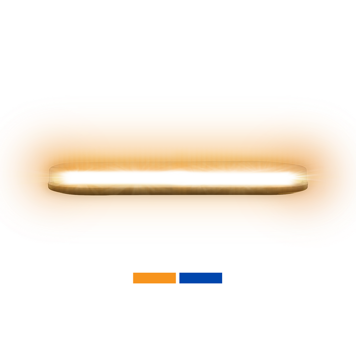Arc Lighting Warning Light, 15 Inch Length X 7 Inch Width X 1-1/2 Inch Height, Mini Bar, Magnet/ Permanent Mount, Strobe – BB6011C
