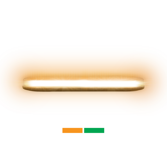 Arc Lighting Warning Light, 15 Inch Length X 7 Inch Width X 1-1/2 Inch Height, Mini Bar, Magnet/ Permanent Mount, Strobe – BB6011D