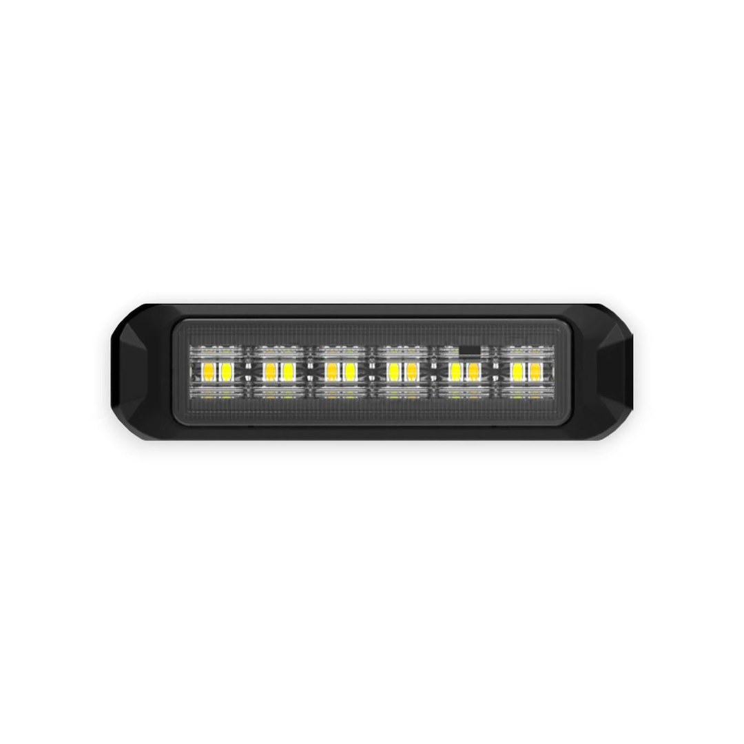 Arc Lighting Warning Light, Slim Series, 1.22 Inch Height X 4.7 Inch Width X 0.55 Inch Depth, Mini Bar, Surface Mount, Strobe – BB6110D