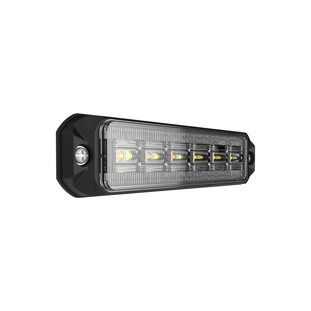 Arc Lighting Warning Light, Slim Series, 1.22 Inch Height X 4.7 Inch Width X 0.55 Inch Depth, Mini Bar, Surface Mount, Strobe – BB6110D