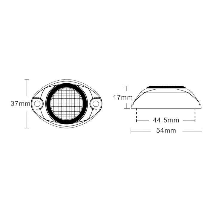Arc Lighting Warning Light, Work Pod, 1.46 Inch Height X 2.1 Inch Width X 0.67 Inch Depth, Round Light, Surface Mount, Strobe – BB6120W