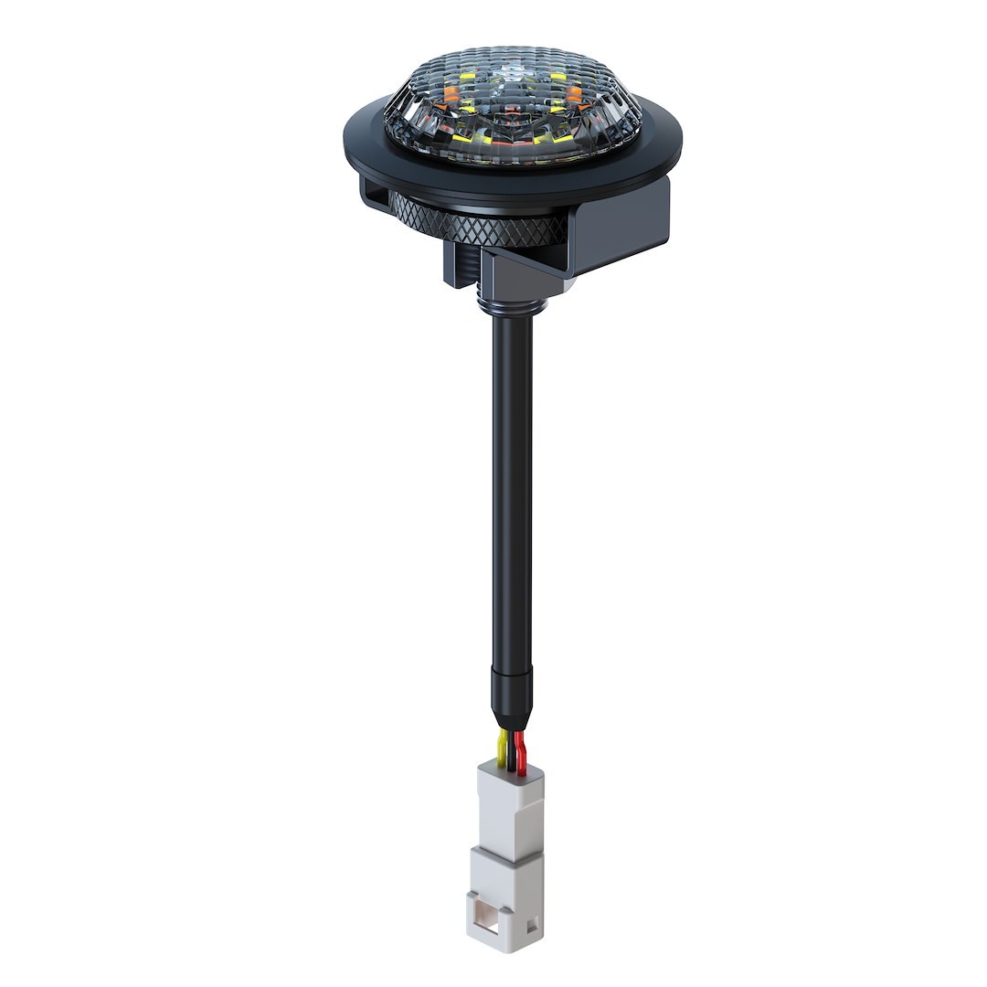 Arc Lighting Warning Light, Work Pod, 2 Inch Diameter, Round Light, Surface Mount, Strobe, Clear Polycarbonate Lens – BB6122B