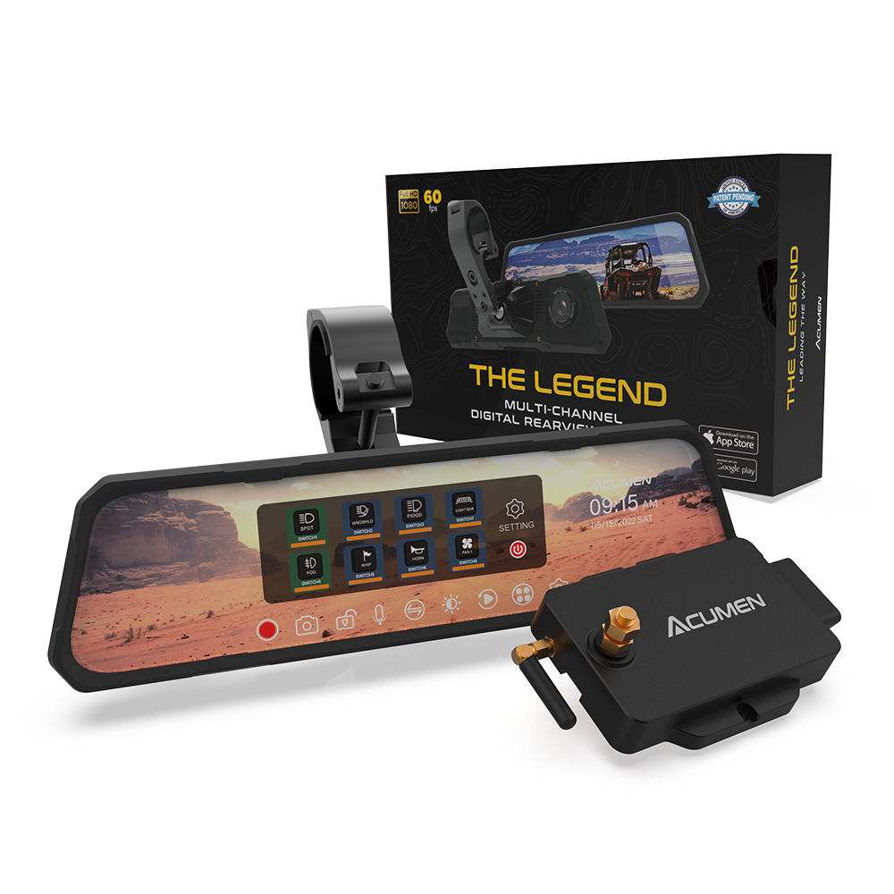 Arc Lighting Backup Camera, The Legend, Roll Bar Mount, 12 Inch Digital Touch Screen Rear View Mirror Integrated Monitor – BBACL2A