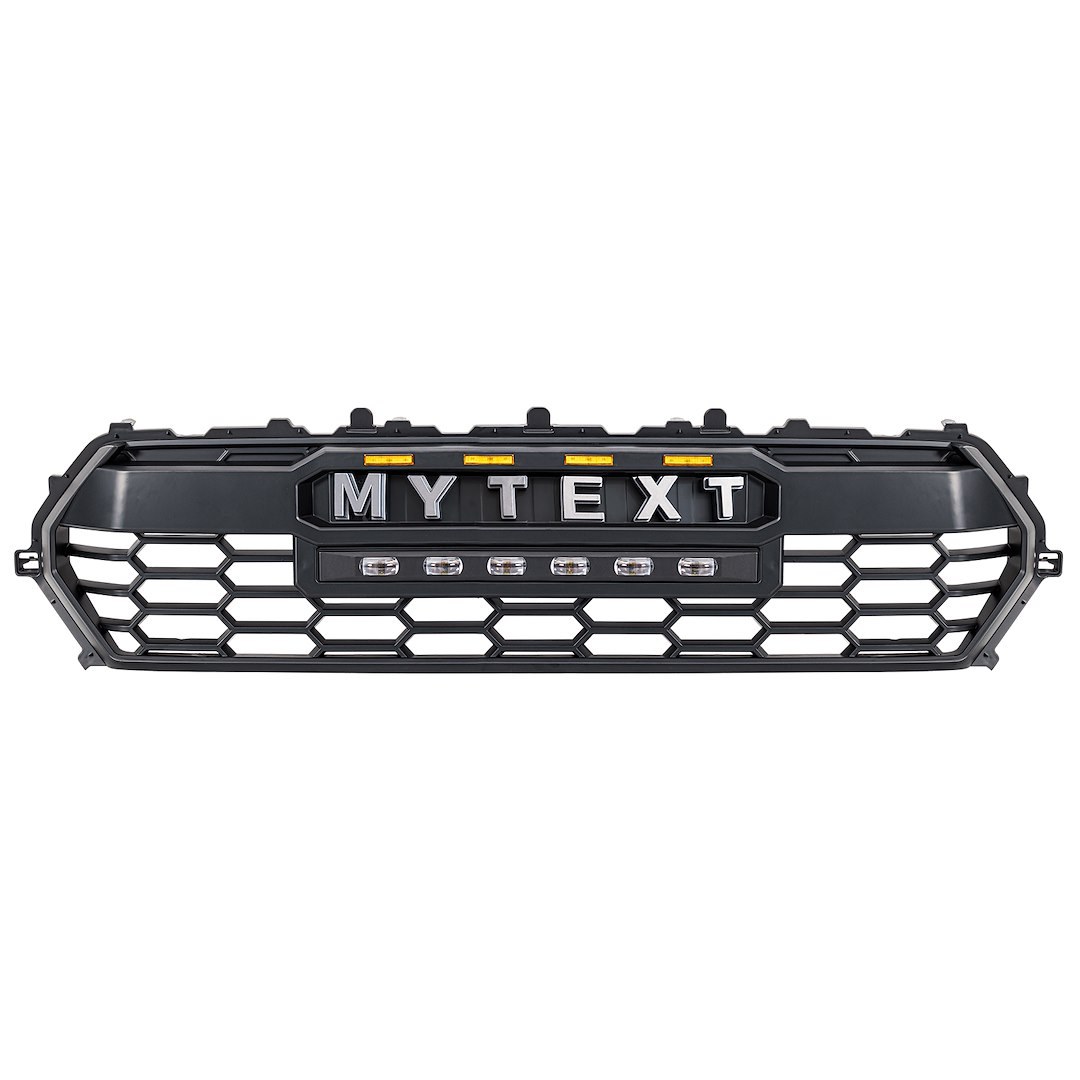 American Mod Grille, Trd Pro, Honeycomb Style, With Light Cutout/ with Emblem Cutout, Matte Black, ABS Plastic – AMTYTAA00130