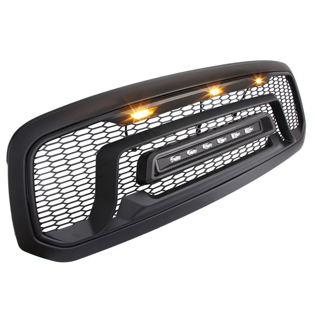 American Mod Grille, Armor, With Light Cutouts, Matte Black, ABS Plastic – AMDEBA00101