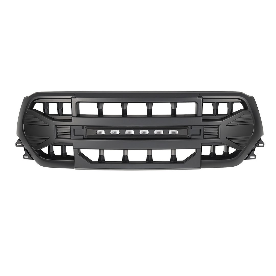 American Mod Grille, Armor, With Light Cutouts, Matte Black, ABS Plastic – AMDEBA00105