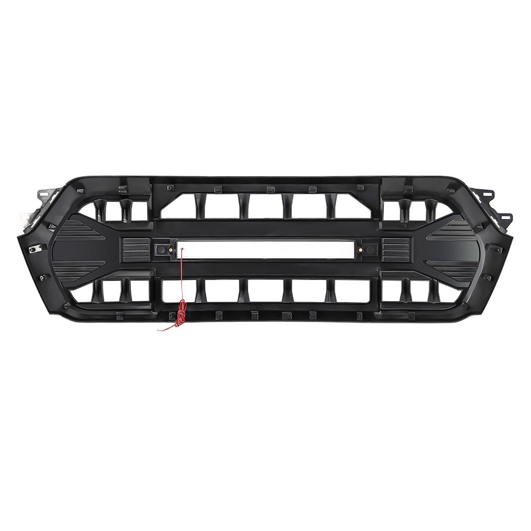 American Mod Grille, Armor, With Light Cutouts, Matte Black, ABS Plastic – AMDEBA00105