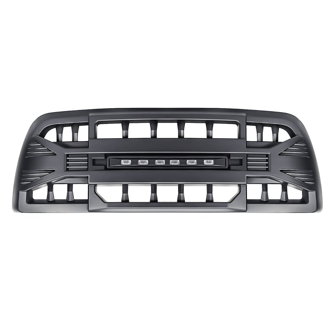 American Mod Grille, Armor, Bar Style, With Light Cutout, Matte Black, ABS Plastic – AMDEBA00143
