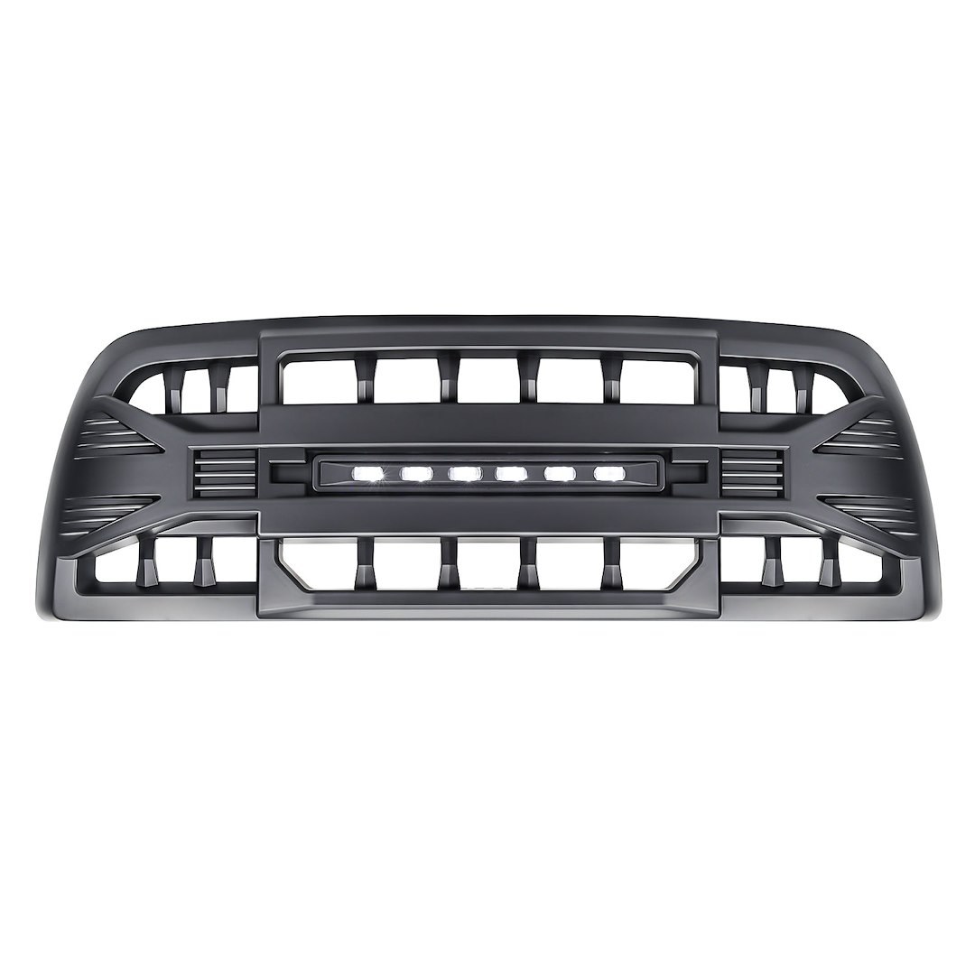 American Mod Grille, Armor, Bar Style, With Light Cutout, Matte Black, ABS Plastic – AMDEBA00143
