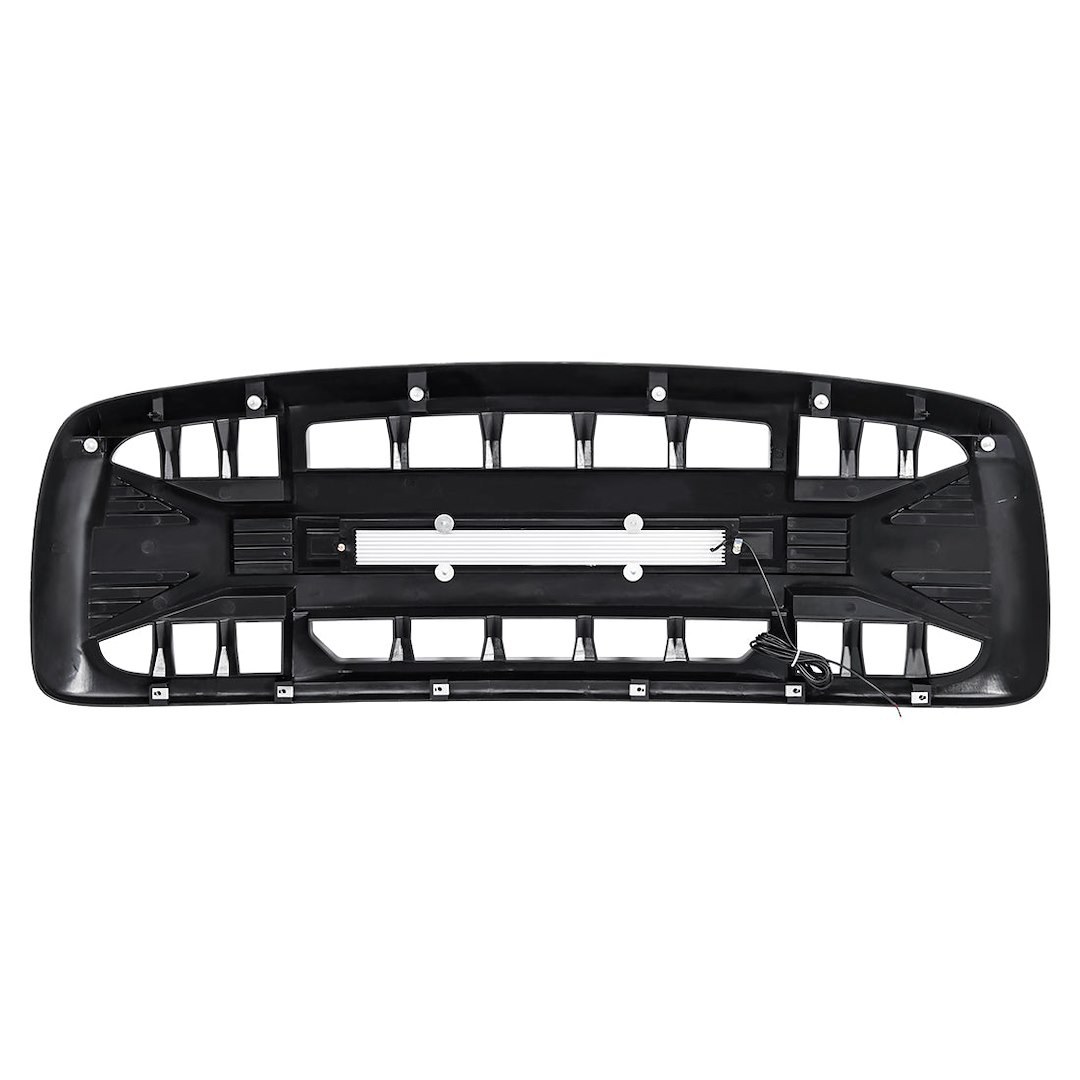 American Mod Grille, Armor, Bar Style, With Light Cutout, Matte Black, ABS Plastic – AMDEBA00144