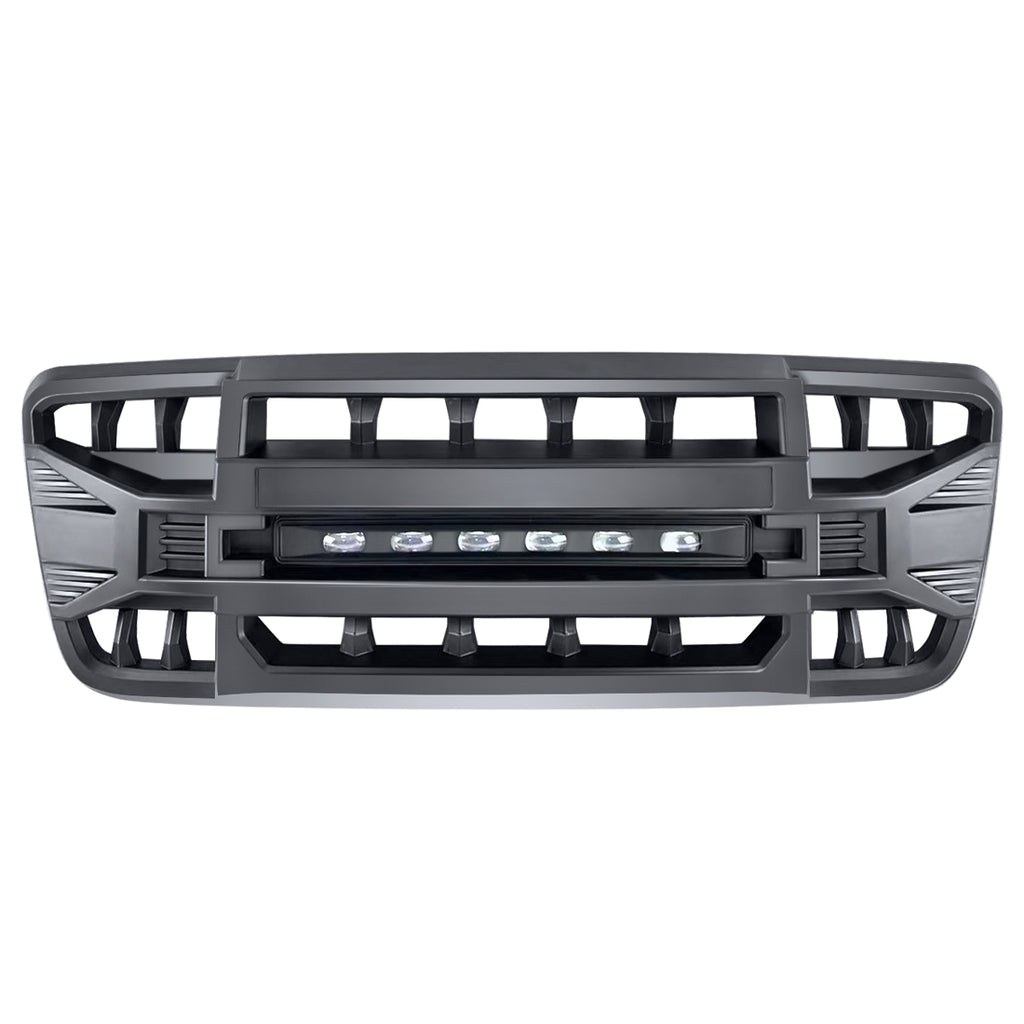 American Mod Grille, Armor, With Light Cutouts, Matte Black, ABS Plastic – AMFMAA00113