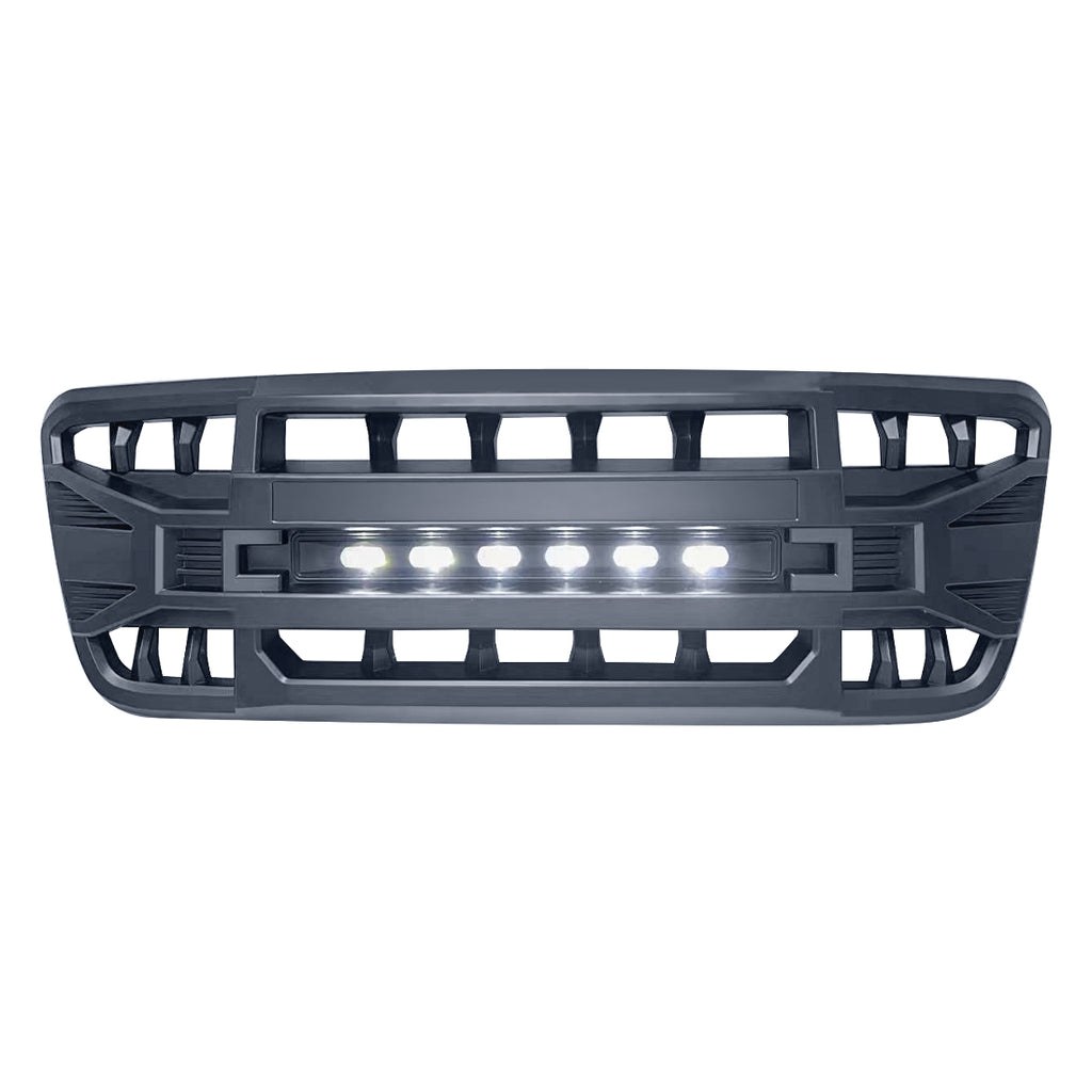 American Mod Grille, Armor, With Light Cutouts, Matte Black, ABS Plastic – AMFMAA00113